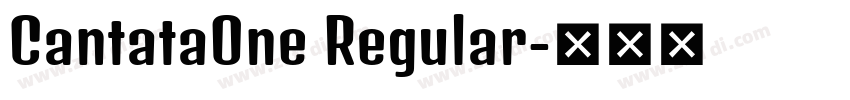 CantataOne Regular字体转换
